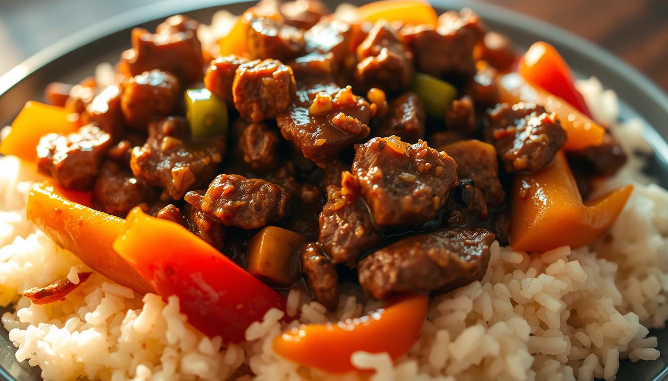 beef pepper rice