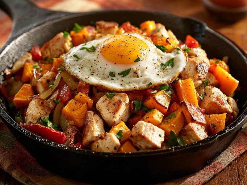 2. Savory Chicken and Sweet Potato Hash