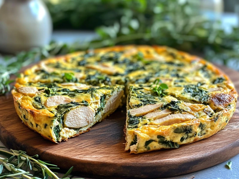 3. Chicken and Spinach Frittata