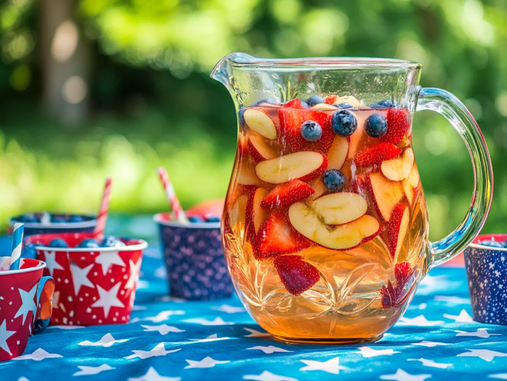 Patriotic Sangria Punch (Non-Alcoholic)