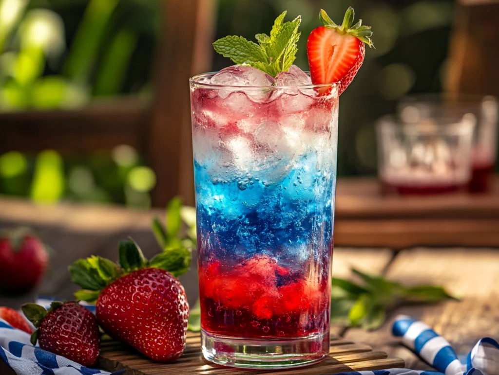 Red, White & Chill Layered Mocktail