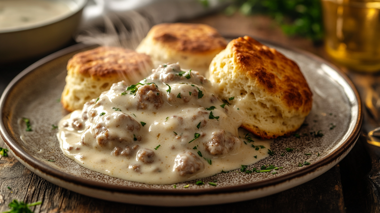 homemade sausage gravy