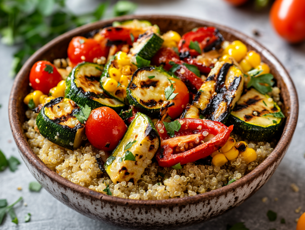 Recipe 1: Grilled Veggie Quinoa Bowl 