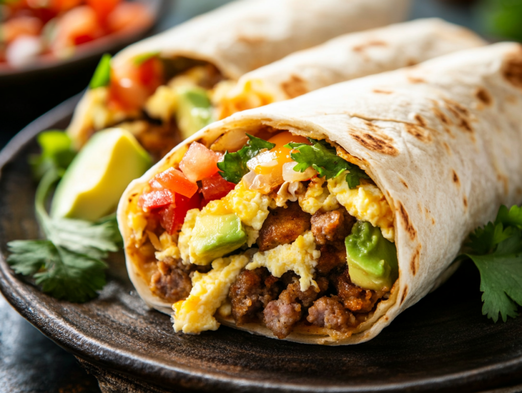 Hearty Breakfast Sausage Burritos