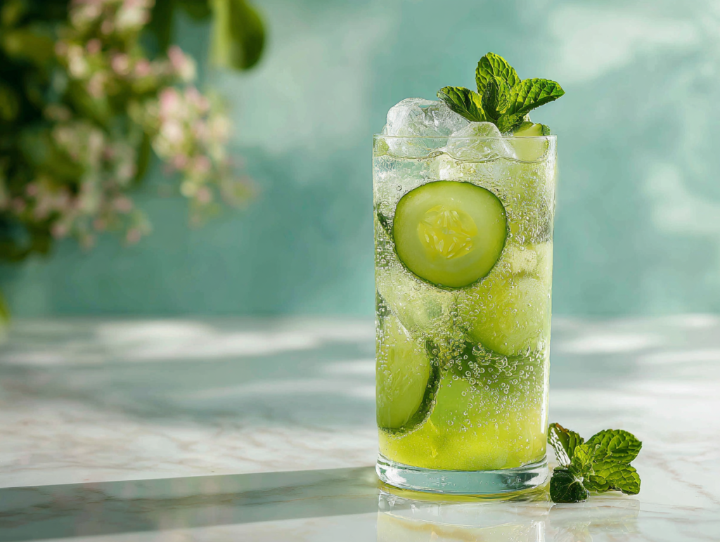 Recipe 5: Cucumber Mint Ginger Refresher