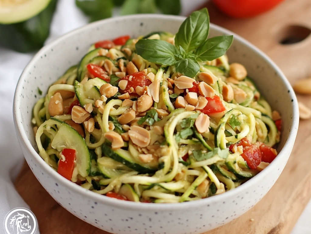 Zucchini Noodle Peanut Salad