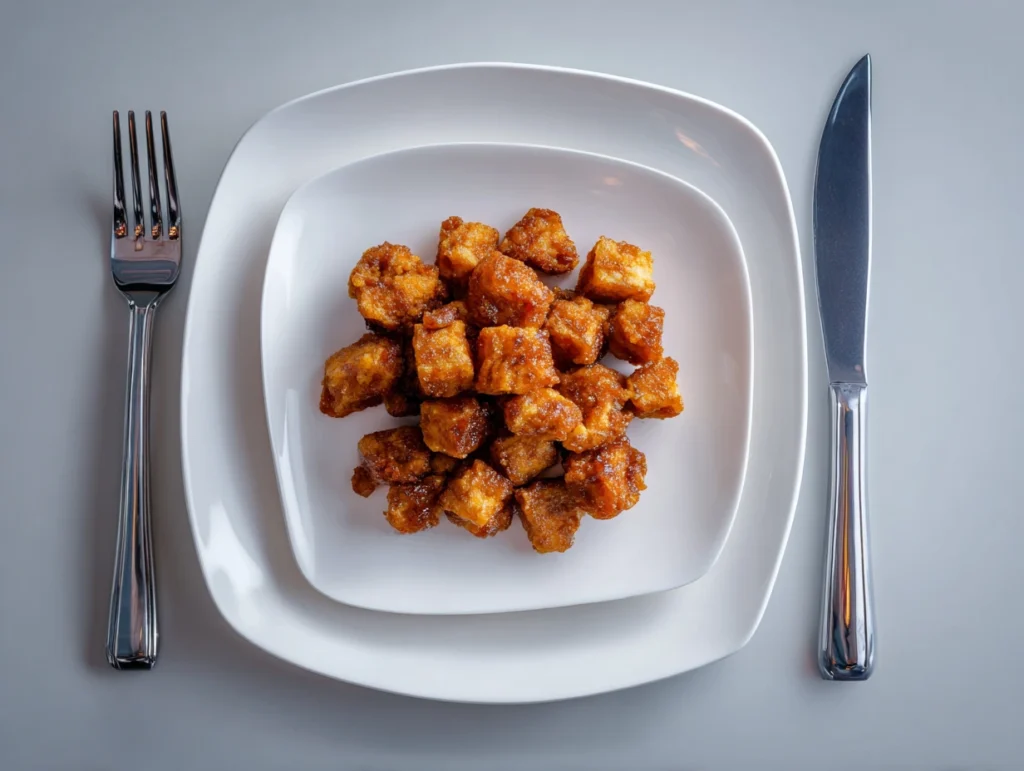 Cut and Mold Chicken into Cubes After Cooking