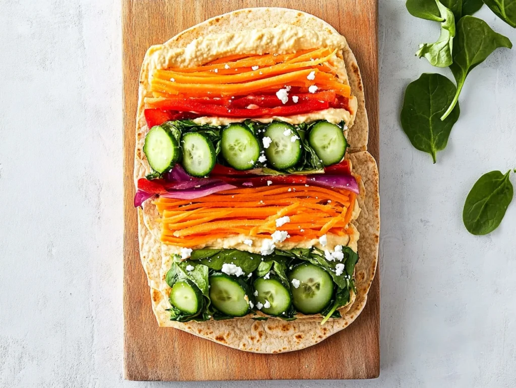 Recipe 1: Rainbow Veggie Wraps