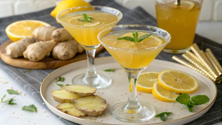 ginger syrup mocktails